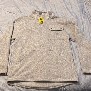 Carhartt Men's Quarter Zip pocket Sweater Sam relaxed fit NWT
